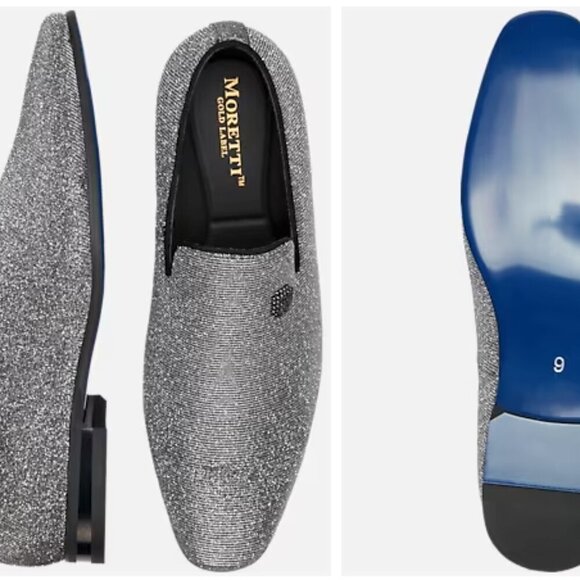 Moretti Gustine Sparkle Formal Loafers size: 8 D-Width - Picture 2 of 2